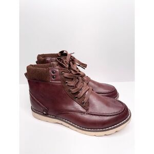 Steve Madden Youth Boots Boy B-Everett Size 5 Brown Lace Up Shoes
